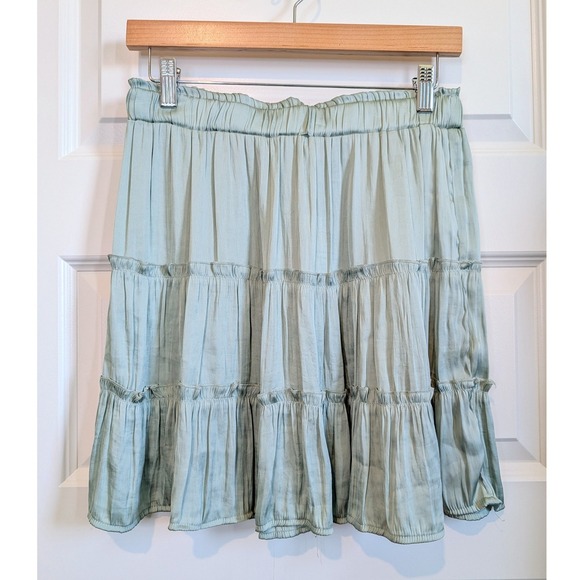 Blue B Collection Dresses & Skirts - Blue B Collection Tiered Sage Mini Skirt